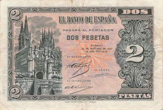 2 Pesetas 1937 p105